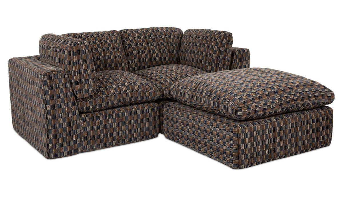 Cates Navy Brown Nook Modular Sectional - Ornate Home