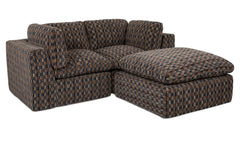 Cates Navy Brown Nook Modular Sectional - Ornate Home