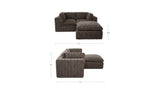 Cates Navy Brown Nook Modular Sectional - Ornate Home
