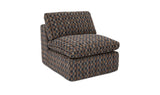 Cates Navy Brown Slipper Chair - Ornate Home