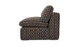 Cates Navy Brown Slipper Chair - Ornate Home