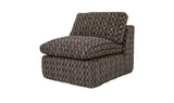 Cates Navy Brown Slipper Chair - Ornate Home
