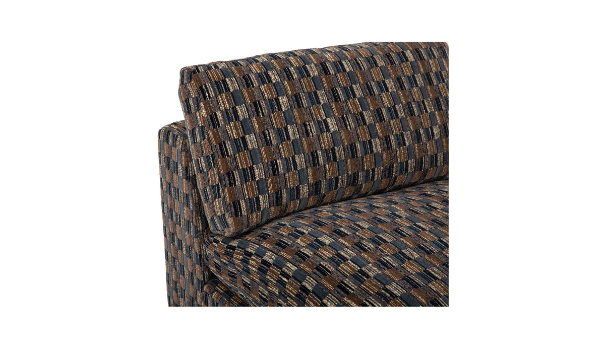 Cates Navy Brown Slipper Chair - Ornate Home