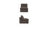 Cates Navy Brown Slipper Chair - Ornate Home