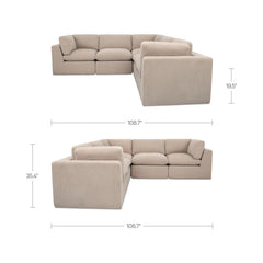 Cates Pebble Classic L Modular Sectional - Ornate Home