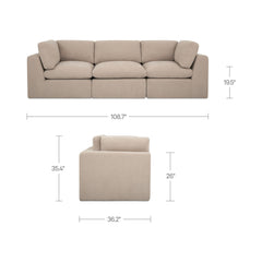 Cates Pebble Modular Sofa - Ornate Home