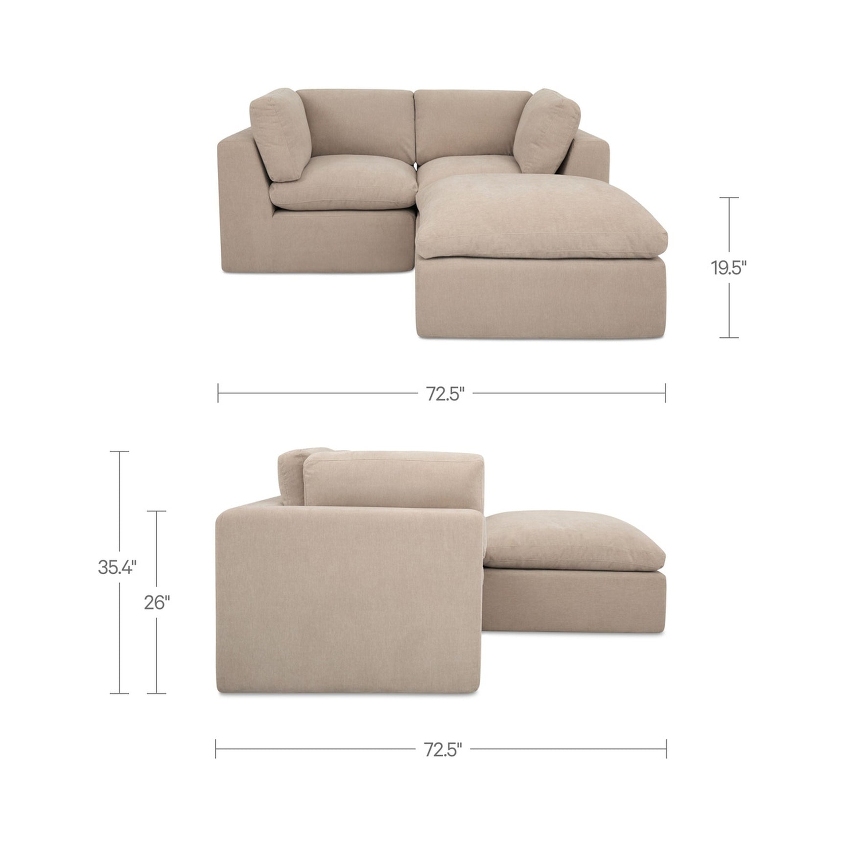Cates Pebble Nook Modular Sectional - Ornate Home