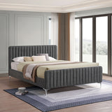 Catkin Dark Gray Queen Bed - Ornate Home