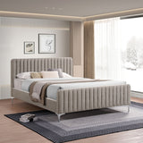 Catkin Light Brown Queen Bed - Ornate Home
