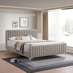 Catkin Light Brown Queen Bed - Ornate Home