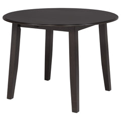Catley Dark Coffee 5-piece Round Drop Leaf Dining Table Set - Ornate Home
