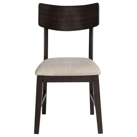 Catley Dark Coffee 5-piece Round Drop Leaf Dining Table Set - Ornate Home