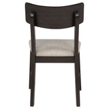 Catley Dark Coffee 5-piece Round Drop Leaf Dining Table Set - Ornate Home