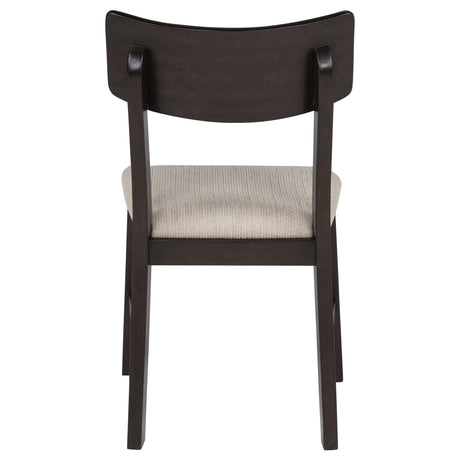 Catley Dark Coffee 5-piece Round Drop Leaf Dining Table Set - Ornate Home