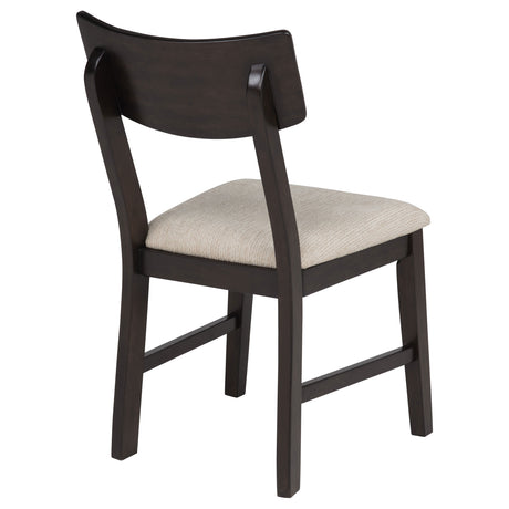 Catley Dark Coffee 5-piece Round Drop Leaf Dining Table Set - Ornate Home