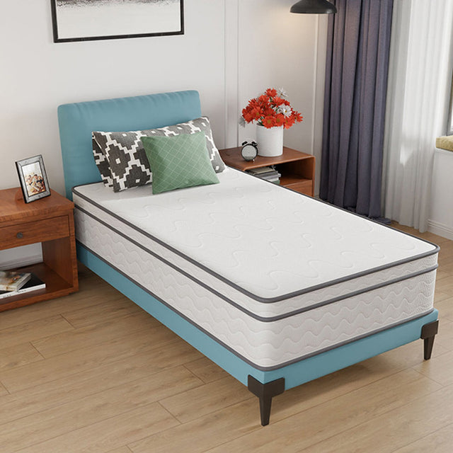 Catmint White/Gray 12" Twin Innerspring Mattress - Ornate Home