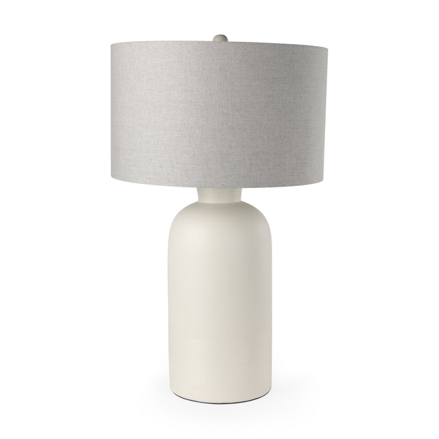 Cato Cream/White Base Table Lamp - Ornate Home