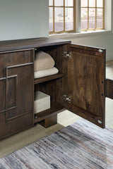 Cato Dark Brown Accent Cabinet - Ornate Home
