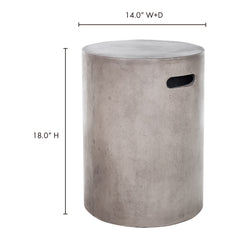 Cato Dark Grey Outdoor Stool - Ornate Home