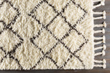 Catoosa White/Black Trellis Wool Rug - Clearance - Ornate Home