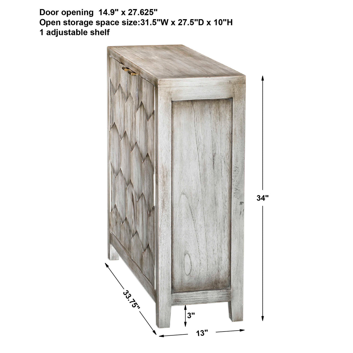 Catori Smoked Ivory Console Cabinet - Ornate Home