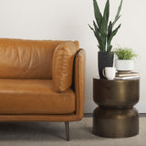 Catriona Gold Accent Hourglass Table - Ornate Home