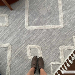 Cauldwell High/Low Pile Rug with Tassels - Clearance - Ornate Home