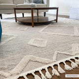 Cauldwell High/Low Pile Rug with Tassels - Clearance - Ornate Home