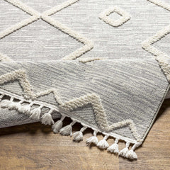 Cauldwell High/Low Pile Rug with Tassels - Clearance - Ornate Home