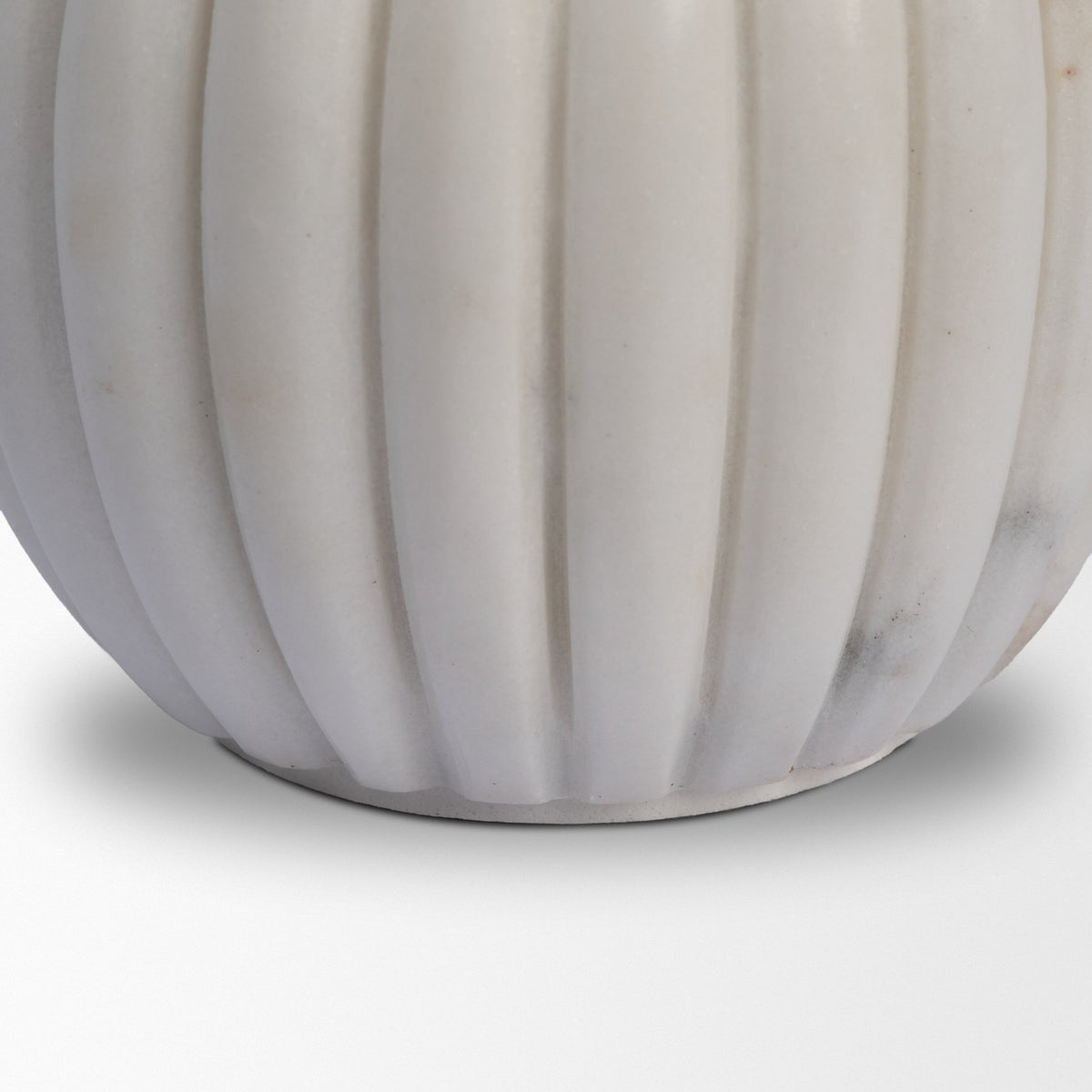 Cava White Ribbed Marble Mortar & Pestle - Ornate Home