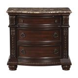 Cavalier Dark Cherry/Brown 5-Piece Queen Bedroom Set - Ornate Home