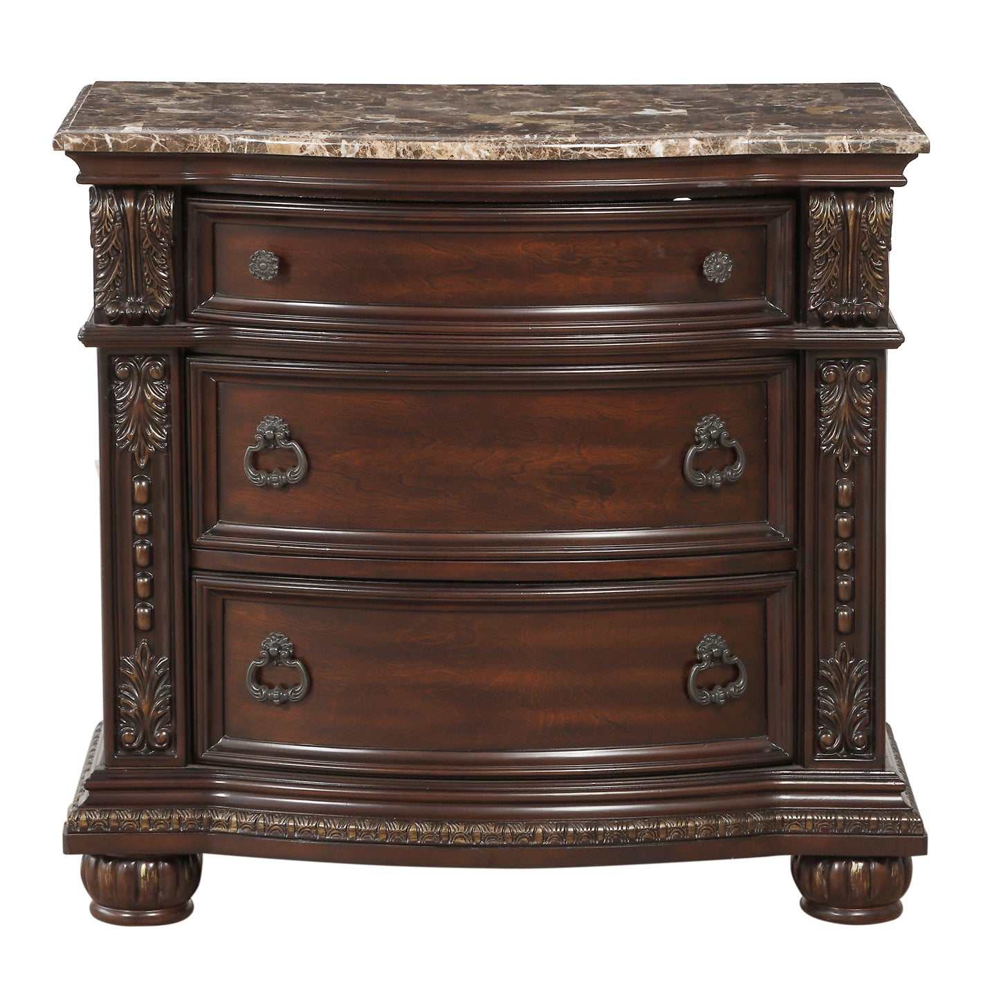 Cavalier Dark Cherry Nightstand - Ornate Home