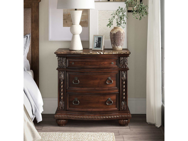 Cavalier Dark Cherry Nightstand - Ornate Home
