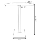 Cavalier Dark Elm and Black 3-piece Square Bar Table Set - Ornate Home