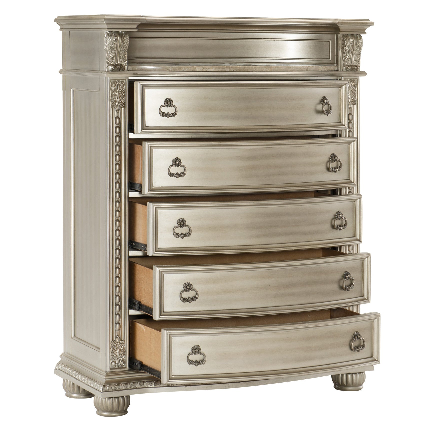 Cavalier Silver Chest - Ornate Home