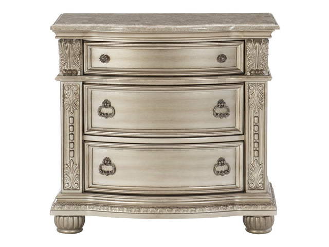 Cavalier Silver Nightstand - Ornate Home