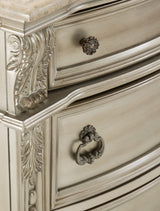 Cavalier Silver Nightstand - Ornate Home