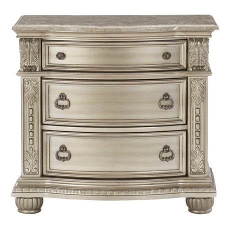 Cavalier Silver Nightstand - Ornate Home