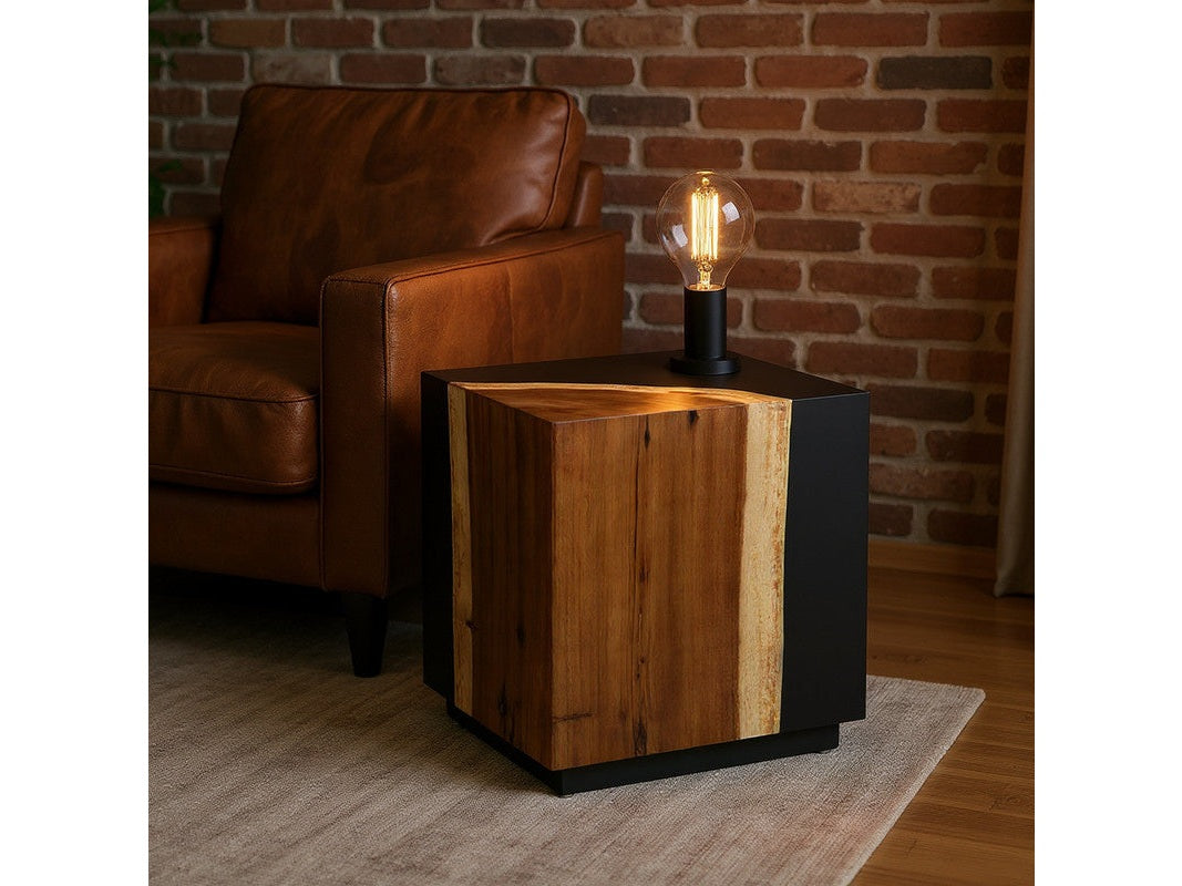 Cavallo Black/Brown End Table - Ornate Home