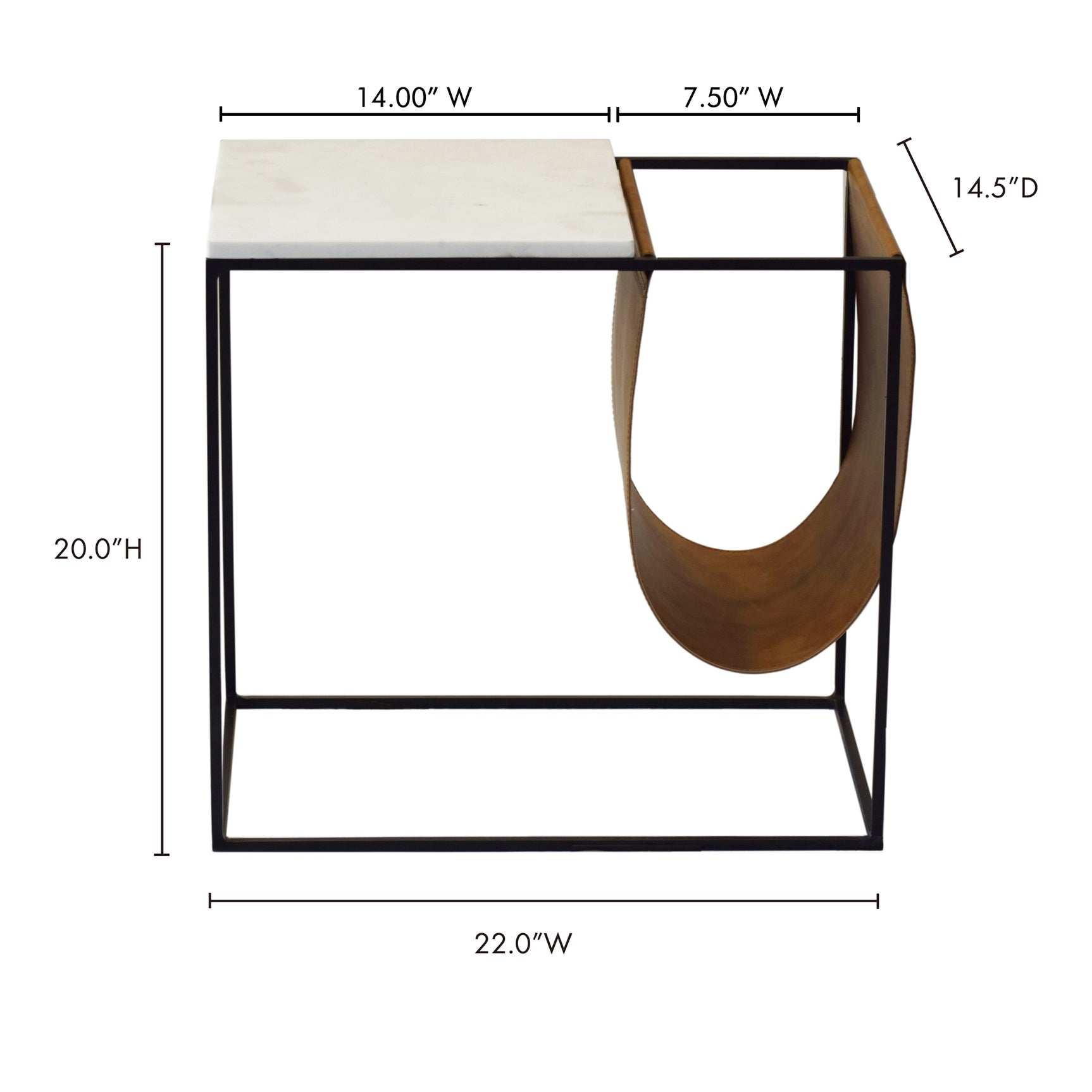Cave Brown Magazine Rack - Ornate Home