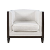 Cavell Cream/Brown Cane Panel Accent Chair - Ornate Home