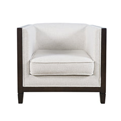 Cavell Cream/Brown Cane Panel Accent Chair - Ornate Home