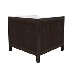 Cavell Cream/Brown Cane Panel Accent Chair - Ornate Home