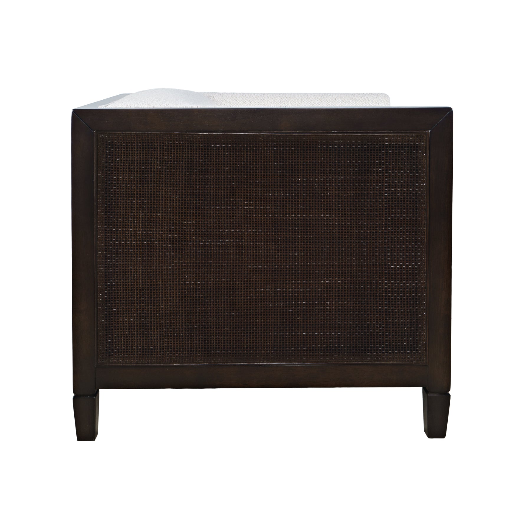 Cavell Cream/Brown Cane Panel Accent Chair - Ornate Home