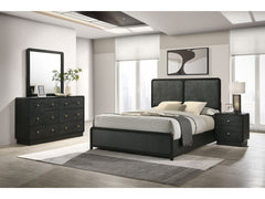 Cavelle BLACK 4-piece Eastern King Bedroom Set - Ornate Home