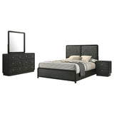 Cavelle BLACK 4-piece Eastern King Bedroom Set - Ornate Home