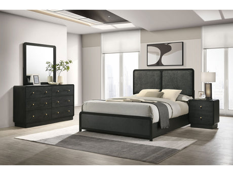 Cavelle BLACK 4-piece Queen Bedroom Set - Ornate Home