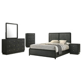 Cavelle BLACK 5-piece Eastern King Bedroom Set - Ornate Home