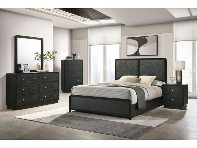 Cavelle BLACK 5-piece Queen Bedroom Set - Ornate Home