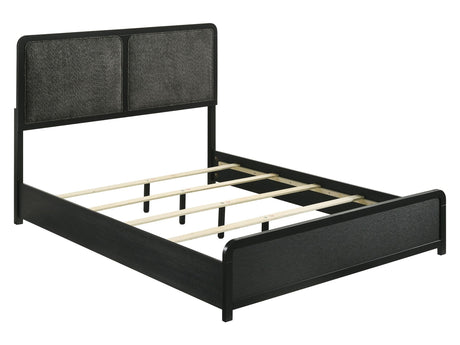 Cavelle BLACK Eastern King Panel Bed - Ornate Home